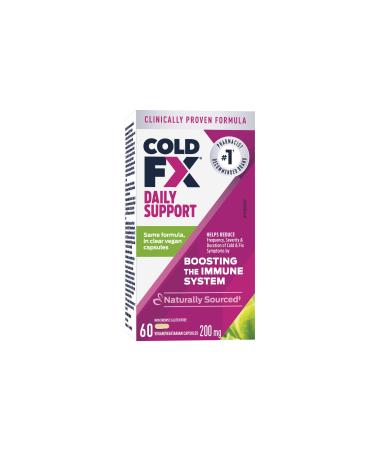 COLD-FX Daily Support support your immune system with North American Ginseng Extract Helps Reduce Frequency and Severity of Cold and Flu Symptoms Daily Immune System Booster 60 Vegan Capsules