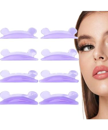 Veeteah Lash Lift Pads - 4 Pairs Silicone Bear Style Lash Curler Pad | Reusable Soft Lash Lift Rods Silicone Lash Curler Pad in 4 Sizes for Different Length Eyelashes Lifting