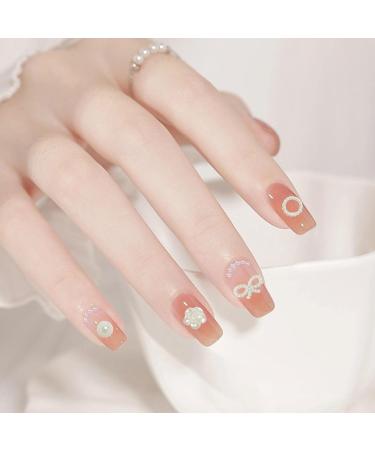 200PCS Mixed Styles Pearls Nail Charms for Nail Art Decor - D White Flower - Buy Online on SooperMarket.com