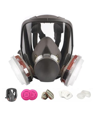 MOARON Full Face Cover Organic Vapor Gas Cover Wide Field of View Widely Used in Painting Machine Polishing Welding and Other Work Protection