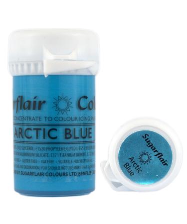 Sugarflair - Satin range - Arctic Blue - Cake decoration concentrated liquid food colour paste