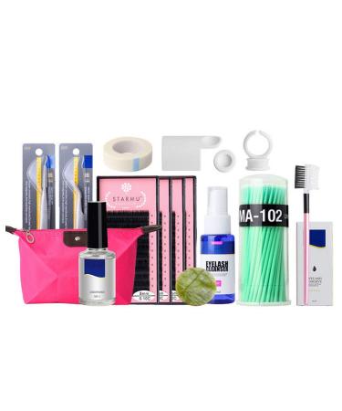 Eyeline extension set eyelash set 14PCs Professional and complete eyelash extension kit for the starting use Grafting set eyelash eyelash starter kit eyelash extension exercise set