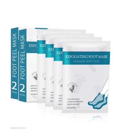 Foot mask 4 pair of feet peeling mask cornea remove foot mask foot mask socks Moisturizing ends for dry and cracked feet foot spa for men and women #3*4stk