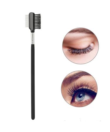 Professional Double-Headed Eyebrow Brush & Comb - Stainless Steel Dual-Use Makeup Tool for Women & Girls | Perfect for Eyebrow and Eyelash Grooming - Buy Online on SooperMarket.com