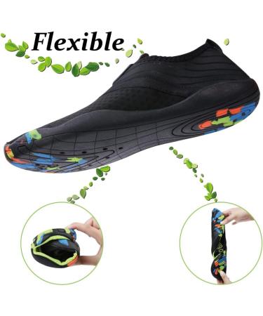 Unisex Bathing Shoes | Quick-Drying Lightweight Aqua Shoes for Men & Women | Breathable Water Shoes - Size 38 EU Black - Buy Online on SooperMarket.com