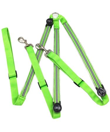 TYTOGE LED Horse Breatplate Collar Night Visible LED Horse Chest Collar Luminous Horse Chest Strap Safety Gear in Night Equipment Green