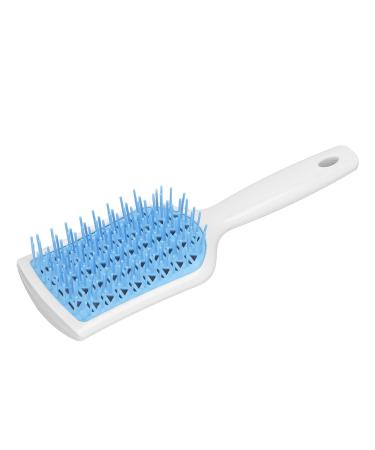 Paddle Brush Aerating Hair Brush Massage Straightening Blow Drying 4 Pack for Thick Hair (White Handle Blue Tooth)