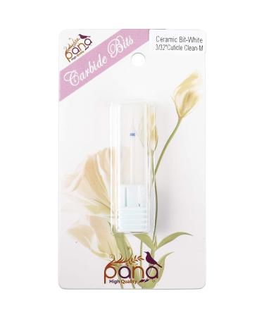 Pana 3/32 Cuticle Clean Safety Nail Ceramic White Carbide Bit - Medium Grit for Electric Dremel Drill - Buy Online on SooperMarket.com