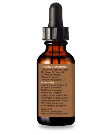 Sandalwood Beard Oil 2fl oz - Nourish & Tame Your Beard with Woodsy Scent | Perfect for Men s Grooming - Buy Online on SooperMarket.com
