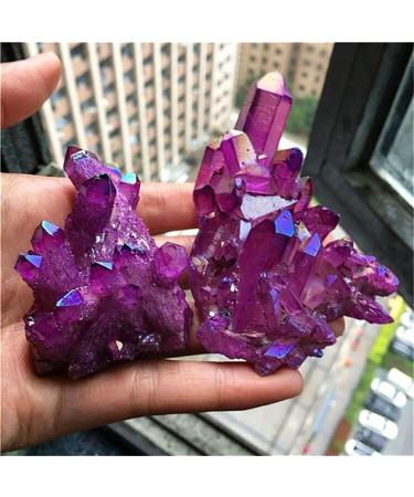 Beautiful Crystal Natural Quartz Amethyst Cluster Crystal StoneElectroplated Colorful Crysral Cluster Specimen Home Gifts 1pcs HOMEZHOU (Color : Colorful Cluster Size : 40 50g) 40 50g Colorful Cluster - Buy Online on SooperMarket.com