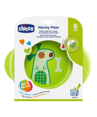 Chicco Warmy Baby and toddler plate for warm dishes thermal children's plate set with hot water container weaning harness plates with a non-slip floor 6+ months feeding set for babies