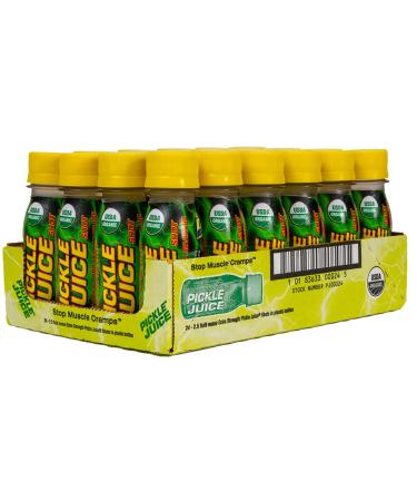 Pickle Juice 2.5 oz Extra Strength Shots - USDA Organic Muscle Cramp Relief - 24 Pack - Buy Online on SooperMarket.com