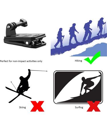 Sametop Backpack Strap Mount for Gopro, DJI, Xiaomi Yi Action Cameras - Buy Online on SooperMarket.com