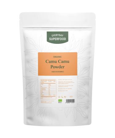 Camu Camu Powder Organic 200g Everyday Superfood Camu Camu Berries Extract Certified Organic Vegan and Kosher 200.00 g (Pack of 1)