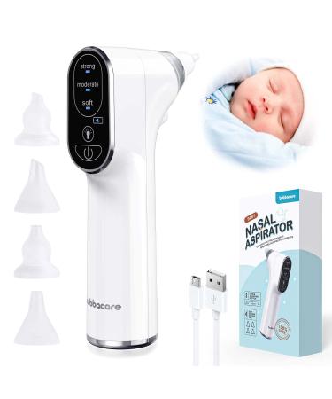 Nasal Aspirator Baby Electric Baby Nasal Aspirator & Ear Wax Remover 3 Suction Levels with LED Light Rechargeable Nose Sucker 4 Silicone Tips Nose Cleaner for Newborns and Toddlers Nose Aspirator Bb Nasal Aspirator 8801