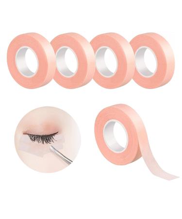 5 Rolls of Non-Fluff Beauty Eyelash Tape Microporous Breathable Eyelash Tape Pads Eyelash Extension Tape (Pink)