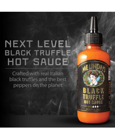 Melindas Black Truffle Hot Sauce - Gourmet Truffle Hot Sauce with Italian Black Truffles, Cayenne Peppers, Garlic, Colombian Honey - Keto Friendly, No Sugar, No Carbs - 12 oz, Pack of 2 - Buy Online on SooperMarket.com