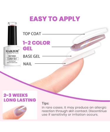Cat Eye Gel Nail Polish | Galaxy Chameleon Magnetic Pink Holographic Glitter Gel | Soak Off UV LED | DIY Manicure Art for Salon and Home | RARJSM RAR254 - 7.5ML - Buy Online on SooperMarket.com