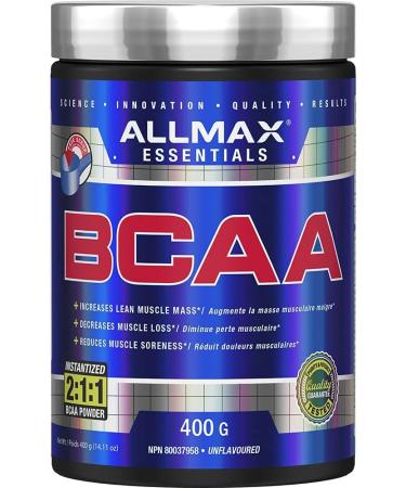ALLMAX Nutrition - Glutamine Powder - 100% Pharmaceutical Grade - 400 Gram & BCAA 2:1:1-100% Pure Pharmaceutical Grade - Micronized Branched Chain Amino Acids - Gluten-Free 400 Gram - Buy Online on SooperMarket.com