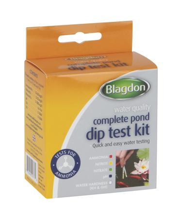 Blagdon Quick & Easy Complete Pond Water Quality Dip Test Kit Ammonia Nitrite Nitrate pH Water Hardness (CH & GH) White