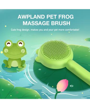 PET FROG Self Cleaning Slicker Brush for Dogs & Cats - Shedding & Grooming Tool, Removes Loose Undercoat, Mats & Tangled Hair - Long & Short Haired Pets - Buy Online on SooperMarket.com