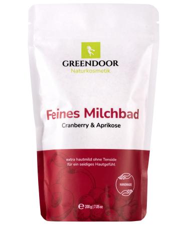 Greenendoor milk bath apricot cranberry 200g natural cosmetics manufactory skin nourishing milk bathroom natural bathing additive bio-degradable nature relaxation pool wellness bath gifts