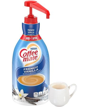 Coffee mate French Vanilla Liquid Concentrate 1.5 Liter Pump Bottle with World Food Shop Scoop - Buy Online on SooperMarket.com
