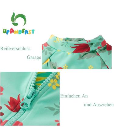 UPF 50+ Baby Swimwear with Snap Bottom | Light Green One Piece Swimsuit for Boys/Girls 2-3 Years - Buy Online on SooperMarket.com