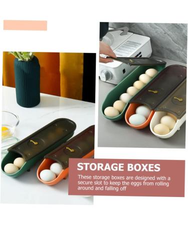 OSALADI 3pcs Refrigerator Sorting Lid Stackable Holders with Bins Household Auto Fridge Containers Scing - Buy Online on SooperMarket.com
