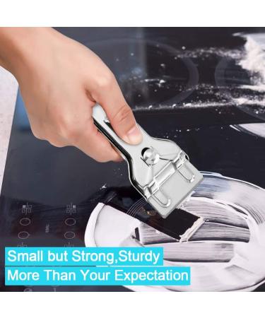 BUKISA Glass Cooktop Scraper Stove Top Cleaner Paint Remover - Home Supplies Kitchen Cleaners for Floor Tile Oven Doors Glass Window Decontamination Scraper*1 + Replacement Blade*5 (B - Buy Online on SooperMarket.com