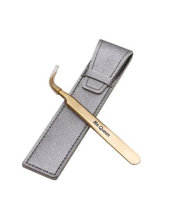 Ms. Queen Golden Curved Tweezers Set for 2D-6D Volume & Individual False Lashes - Precision Tweezers with PU Storage Case - Buy Online on SooperMarket.com