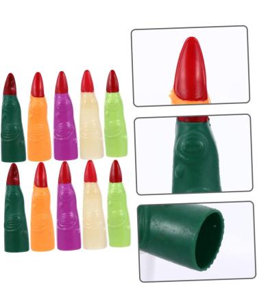 Beavorty 50 pcs fake finger cot Halloween Accessory cosplay finger nails scary witches nails fake zombie fingers scary fingers claw Vampire Costume nails prom props decorate plastic make up - Buy Online on SooperMarket.com