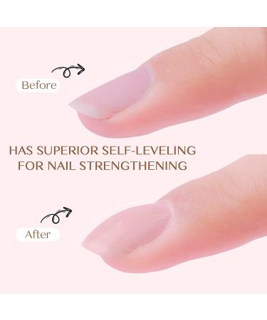 Saviland 5-In-1 Sheer Pink Rubber Base Gel Nail Polish - Strengthener for Starters & Professionals - Home DIY - Buy Online on SooperMarket.com