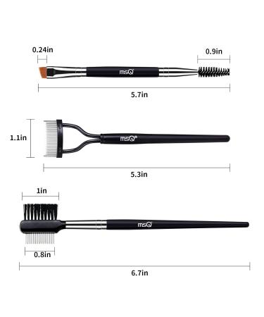 MSQ Eyebrow Brush & Eyelash Separator Set | Professional 3-Piece Eye Makeup Tools for Perfect Brows & Lashes - International Shipping Available - Buy Online on SooperMarket.com