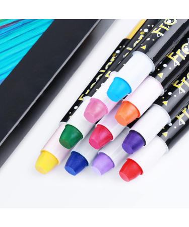 FRCOLOR Hair Chalk for Girls - 10 Color Washable Hair Paint for Kids | Temporary Hair Dye Pens for Halloween & Christmas Makeup - Buy Online on SooperMarket.com