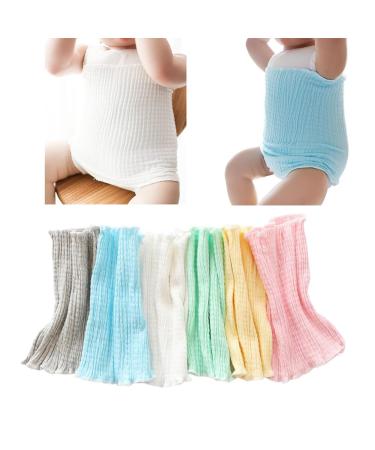 6Pack Baby Organic Cotton Baby Belly Button Band Umbilical Hernias Truss Belt (10 Double Layer) 10 Inch (Pack of 6)
