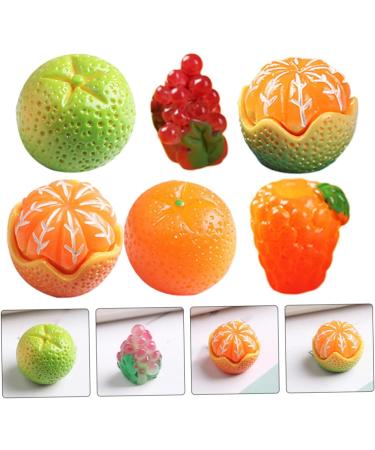 HEMOTON 50 Pcs tangerine Hair ring three-dimensional Grape photography props phone case simulated fruit adornment resin charms decorations patch fake fruit model miniature - Buy Online on SooperMarket.com