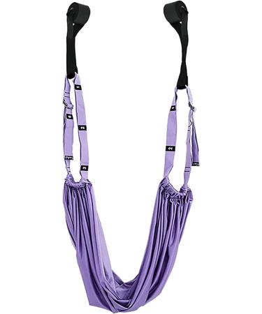 Yogagurt Stretch Band Premium Polyester Cotton Yoga Belt for Inversion Stretching Flexibility Training & Pilates Purple 1 Piece - Buy Online on SooperMarket.com