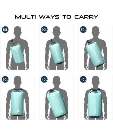 Haimont 10L Waterproof Dry Bag Backpack for Kayaking, Rafting, Boating & Fishing - Aqua Green with IPX8 Waterproof Phone Case - Buy Online on SooperMarket.com