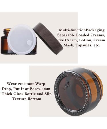 Tuakimce 6-Piece Glass Cream Can Set - 15ml & 30ml Clear Containers with Lids - Ideal for Cosmetics Creams and Lotteries - Buy Online on SooperMarket.com