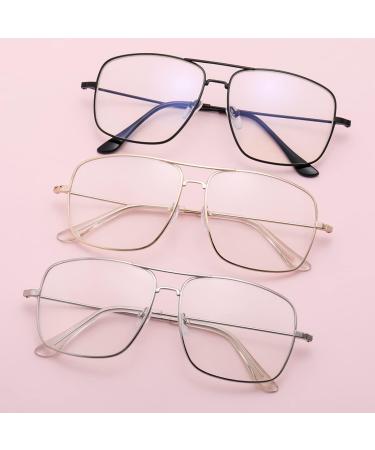 Musivon Vintage Glasses Frames for Men & Women - Decorative Silver Non-Prescription Eyewear - Buy Online on SooperMarket.com