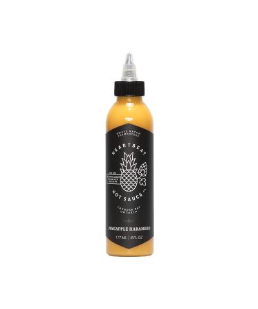 Heartbeat Hot Sauce- Pineapple Habanero, 6 oz- Small Batch & Handmade, Vegan, Preservative Free