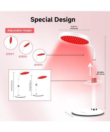 Red Light Lamp with Base Red Light Lamp with Timer 140LEDs Red Light Lamp Dimmable Brightness Red Light - Buy Online on SooperMarket.com