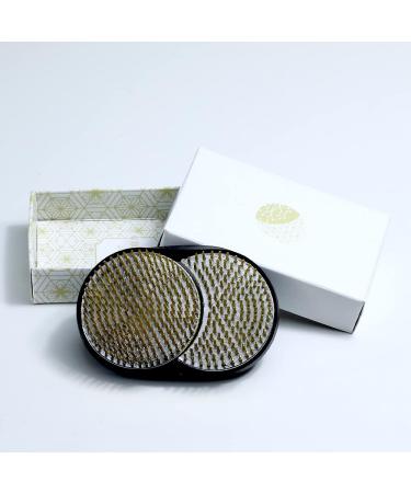 Wazakura Sun & Moon Ikebana Kenzan: Japanese Flower Holder - Made in Japan, Brass - 3-3/4x2-1/4 (93x59mm) - Buy Online on SooperMarket.com