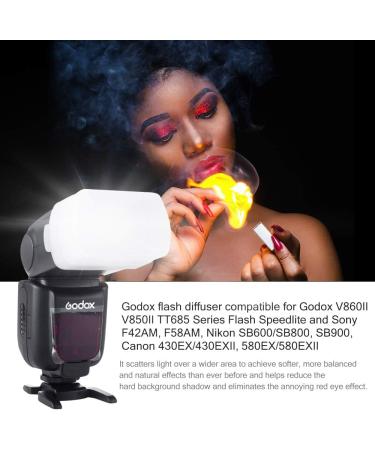 Godox Flash Diffuser Dome Bounce - 3 Pack White for V860II V850II TT685 TT600 Speedlight - Buy Online on SooperMarket.com