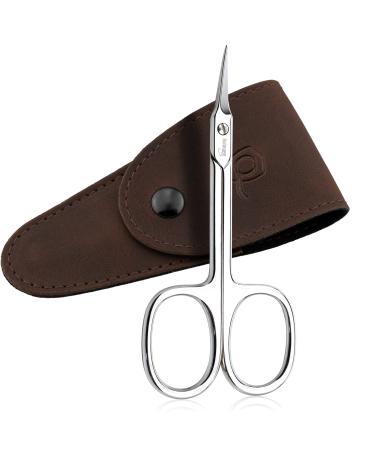 marQus Solingen Scissors - Cuticle Scissors Germany - Curved Blade Nail Scissors Germany - Pedicure Beauty Grooming Kit for Nail Eyebrow Eyelash Dry Skin - Nail sicssors Tower Point Tip