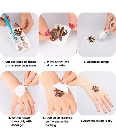 400 Halloween Temporary Tattoos for Kids - Non-Toxic Stickers for Makeup, Party Cosplay, Face Decals - Halloween Favors for Boys and Girls - Cartoon Designs - Buy Online on SooperMarket.com