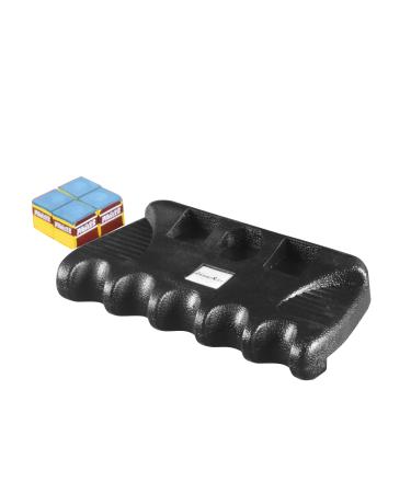 GAMESUN 5 Holes Cue Holder, Weighted Pool cue Holder with 5pcs chalks, cue Sticks Holder