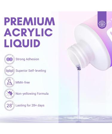 Saviland 8.12OZ Monomer Acrylic Nail Liquid Professional Non-Yellowing Acrylic for Nail Extensions & DIY French Nails - Buy Online on SooperMarket.com