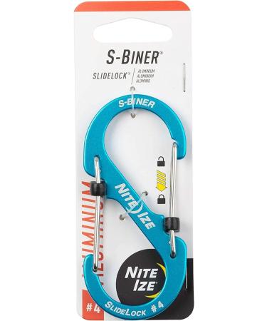 Nite Ize LSBA4-03-R6 S-Biner SlideLock Dual Locking Carabiner | Size #4 | Blue - Buy Online on SooperMarket.com